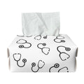 Stethoscope Sign Pattern Print Rectangle Tissue Box Cover