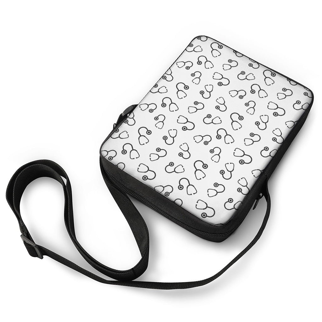 Stethoscope Sign Pattern Print Rectangular Crossbody Bag