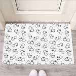 Stethoscope Sign Pattern Print Rubber Doormat
