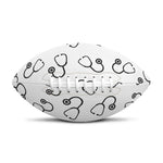 Stethoscope Sign Pattern Print Rugby Ball