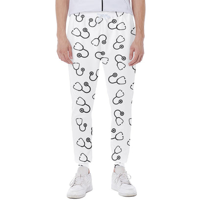 Stethoscope Sign Pattern Print Scuba Joggers