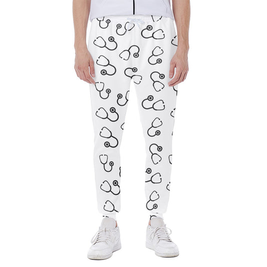Stethoscope Sign Pattern Print Scuba Joggers