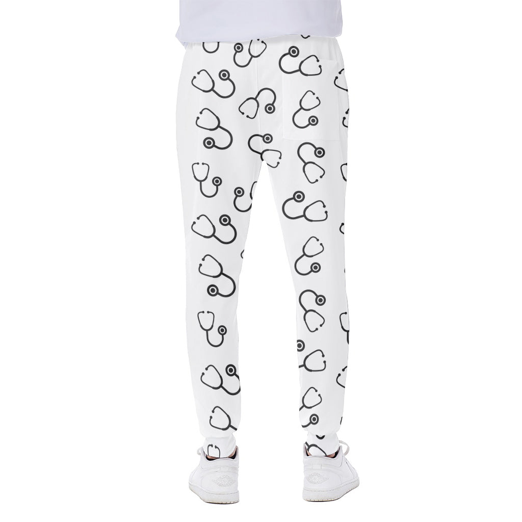 Stethoscope Sign Pattern Print Scuba Joggers