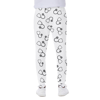 Stethoscope Sign Pattern Print Scuba Joggers