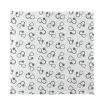 Stethoscope Sign Pattern Print Silk Bandana