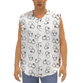 Stethoscope Sign Pattern Print Sleeveless Baseball Jersey