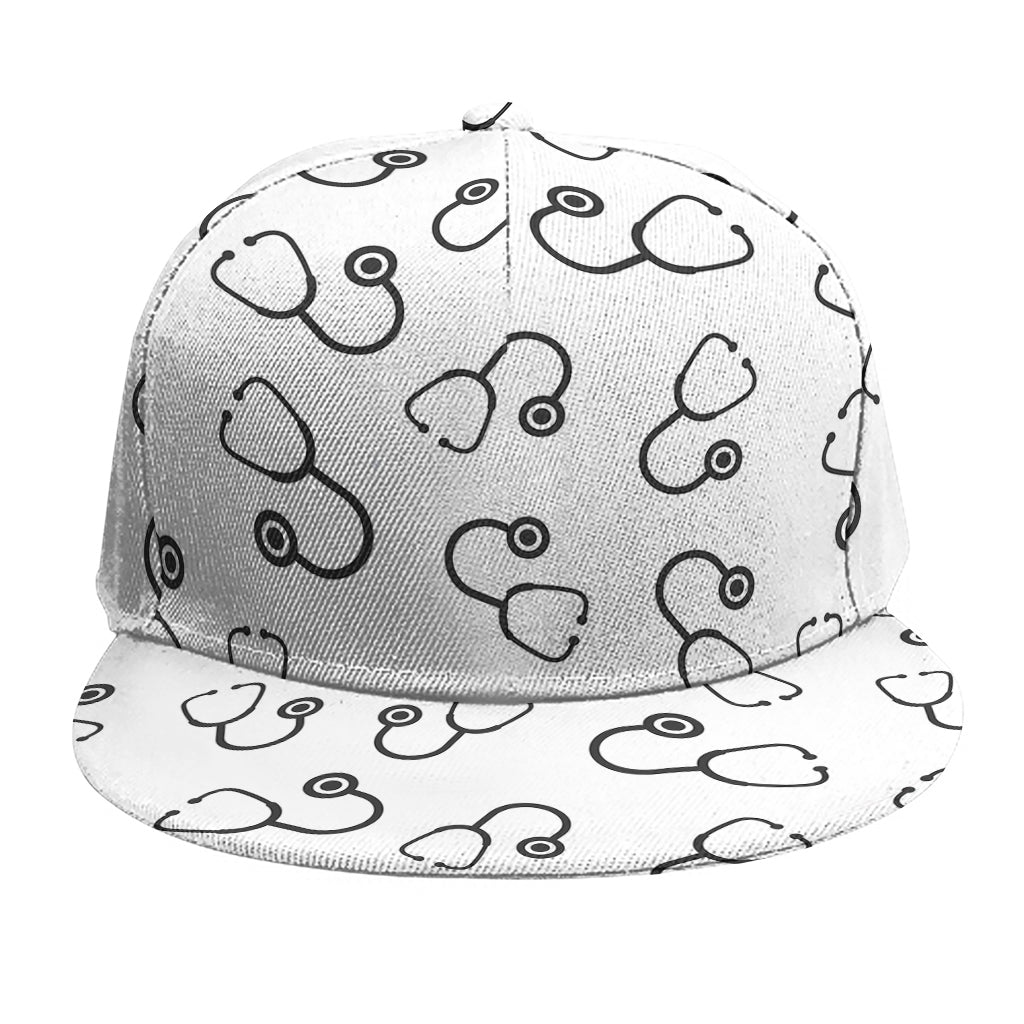 Stethoscope Sign Pattern Print Snapback Cap