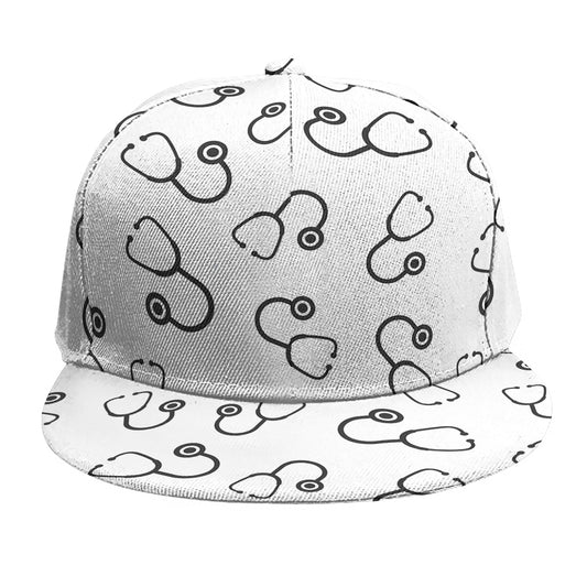 Stethoscope Sign Pattern Print Snapback Cap
