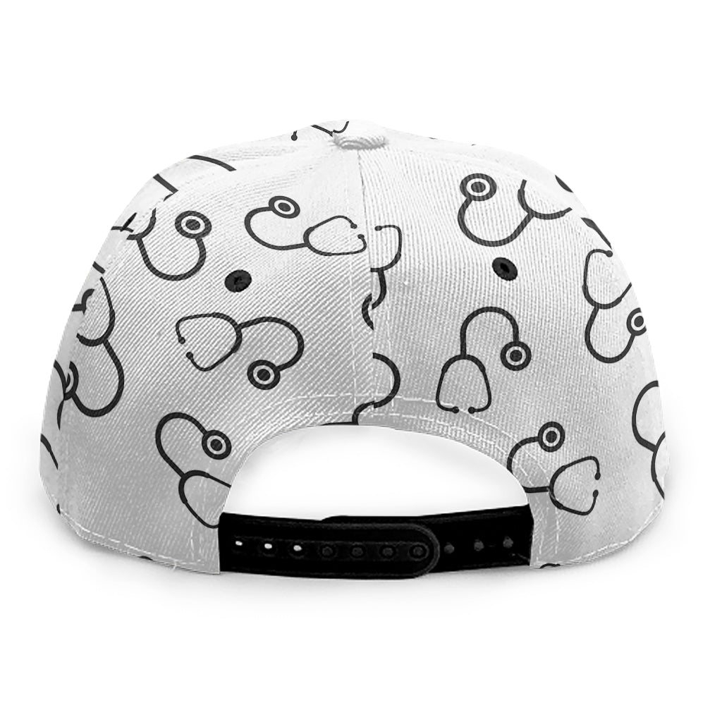 Stethoscope Sign Pattern Print Snapback Cap