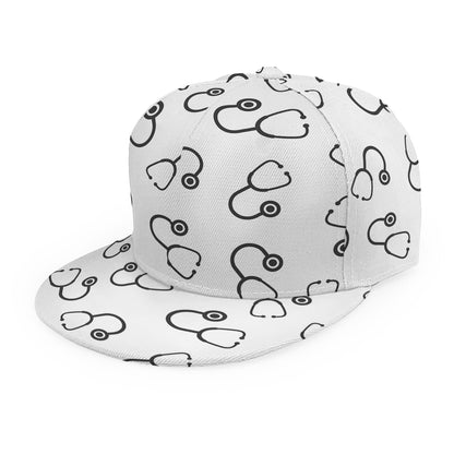 Stethoscope Sign Pattern Print Snapback Cap