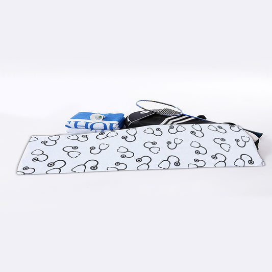 Stethoscope Sign Pattern Print Sports Towel