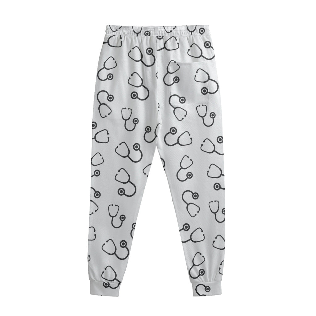 Stethoscope Sign Pattern Print Sweatpants
