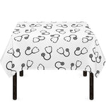 Stethoscope Sign Pattern Print Tablecloth