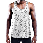 Stethoscope Sign Pattern Print Training Tank Top