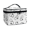Stethoscope Sign Pattern Print Travel Makeup Bag