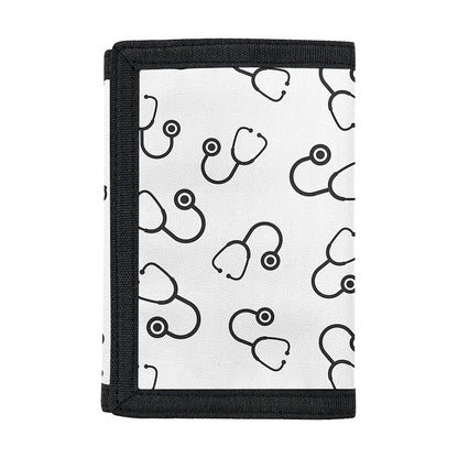 Stethoscope Sign Pattern Print Trifold Wallet