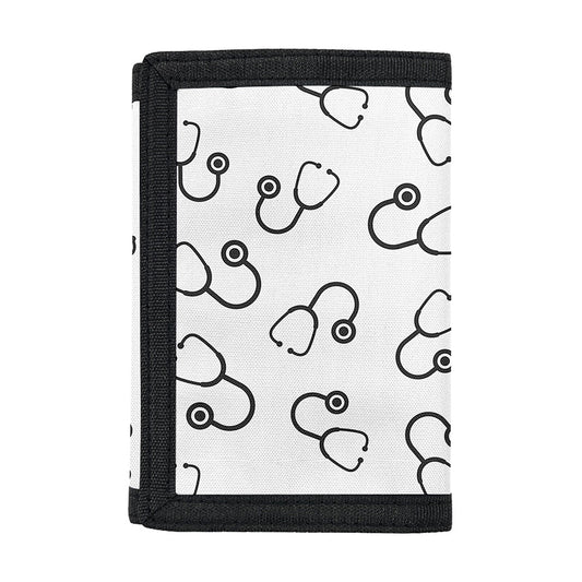 Stethoscope Sign Pattern Print Trifold Wallet