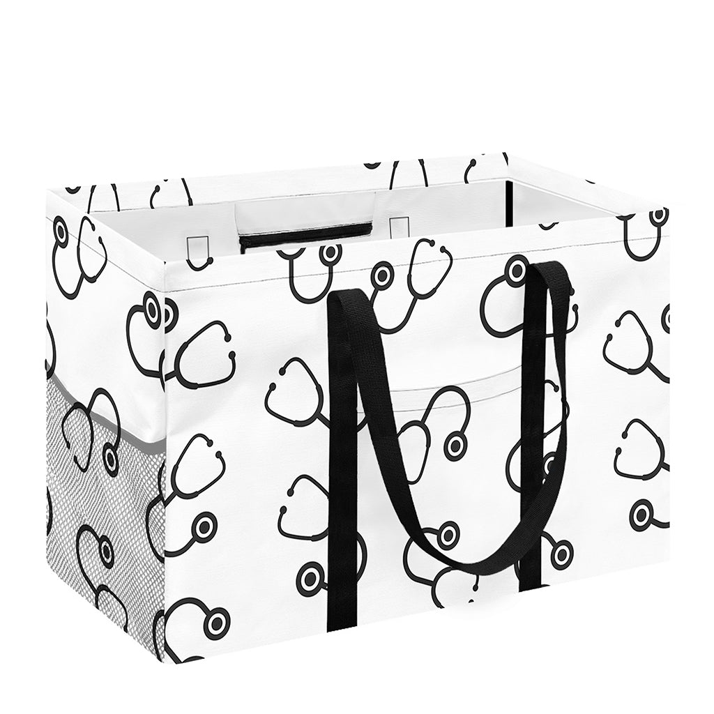Stethoscope Sign Pattern Print Utility Tote Bag