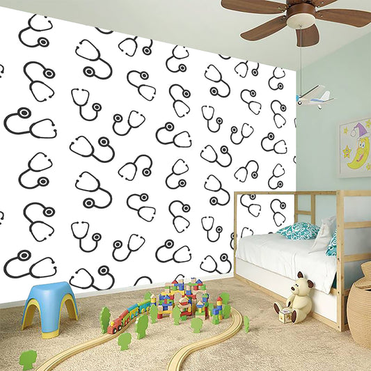 Stethoscope Sign Pattern Print Wall Sticker