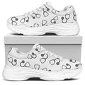 Stethoscope Sign Pattern Print White Chunky Shoes
