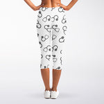 Stethoscope Sign Pattern Print Women's Capri Leggings