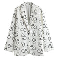 Stethoscope Sign Pattern Print Women's Cotton Blazer