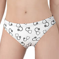 Stethoscope Sign Pattern Print Women's Panties