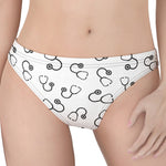 Stethoscope Sign Pattern Print Women's Thong