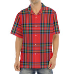 Stewart Tartan Scottish Pattern Print Aloha Shirt