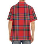 Stewart Tartan Scottish Pattern Print Aloha Shirt