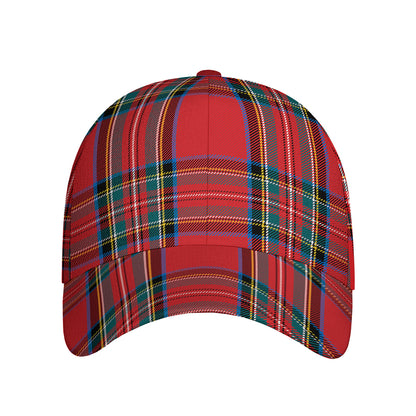 Stewart Tartan Scottish Pattern Print Baseball Cap