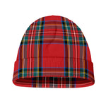 Stewart Tartan Scottish Pattern Print Beanie