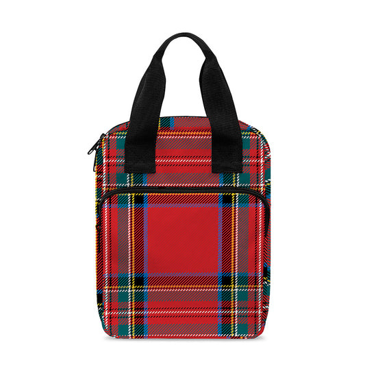 Stewart Tartan Scottish Pattern Print Bible Tote Bag