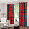 Stewart Tartan Scottish Pattern Print Dimout Grommet Curtains