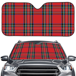 Stewart Tartan Scottish Pattern Print Car Windshield Sun Shade