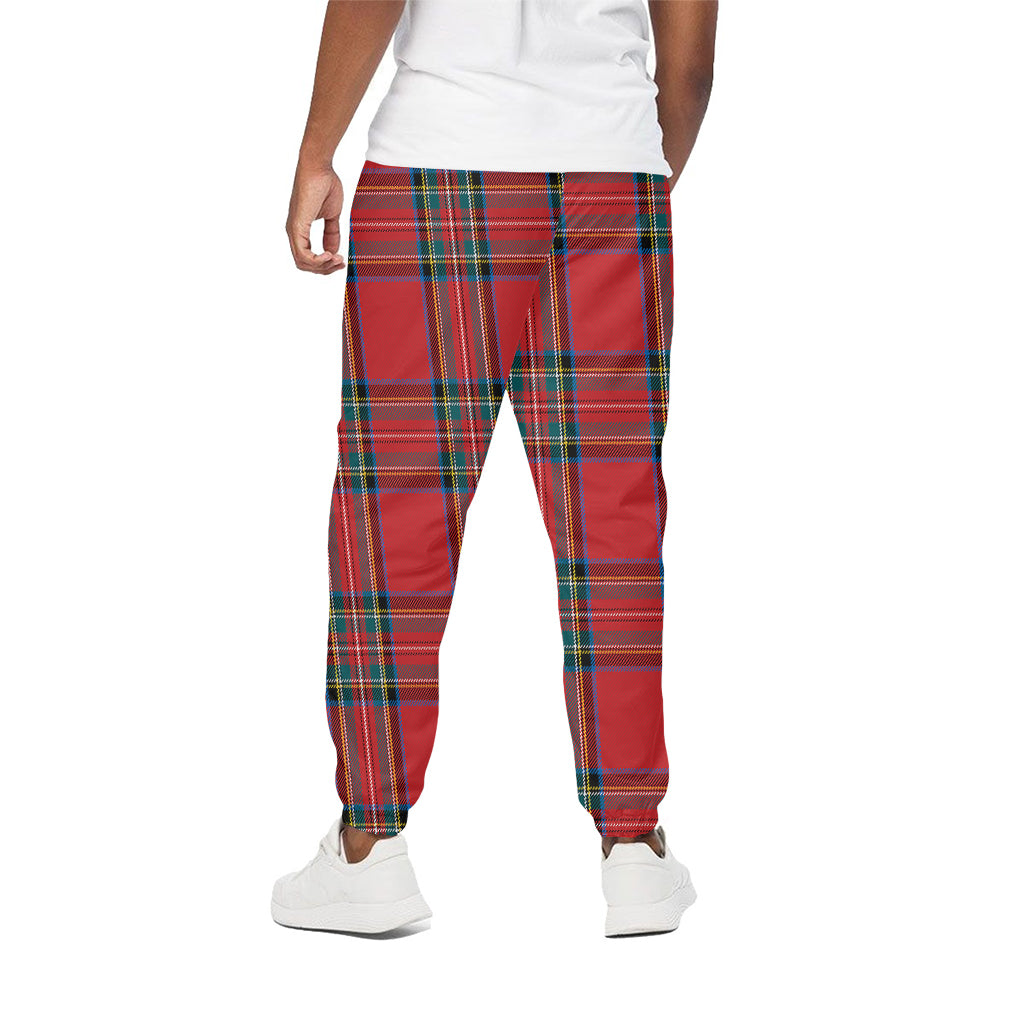 Stewart Tartan Scottish Pattern Print Cotton Pants