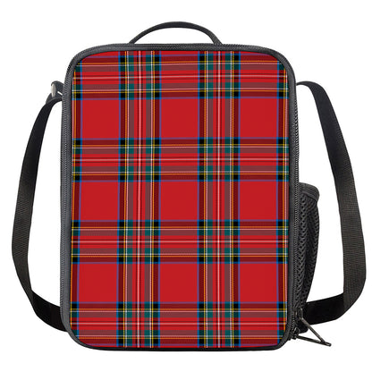 Stewart Tartan Scottish Pattern Print Crossbody Lunch Bag