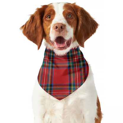 Stewart Tartan Scottish Pattern Print Dog Bandana