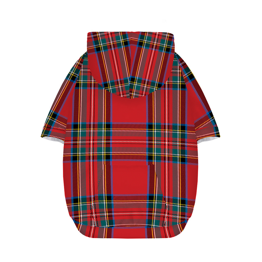 Stewart Tartan Scottish Pattern Print Dog Zip Up Hoodie