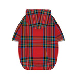 Stewart Tartan Scottish Pattern Print Dog Zip Up Hoodie