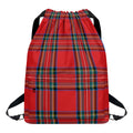 Stewart Tartan Scottish Pattern Print Drawstring Backpack