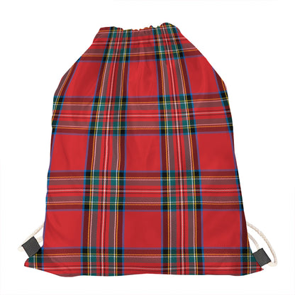 Stewart Tartan Scottish Pattern Print Drawstring Bag
