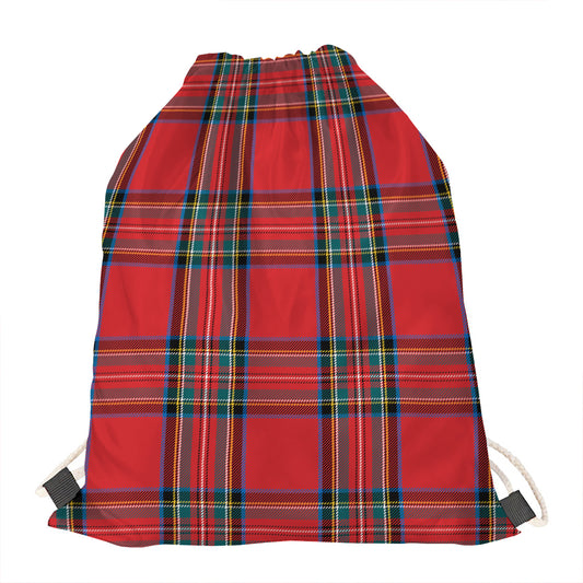 Stewart Tartan Scottish Pattern Print Drawstring Bag