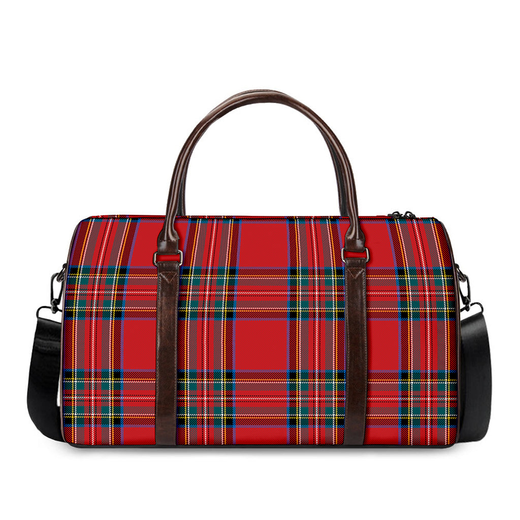 Stewart Tartan Scottish Pattern Print Duffle Bag