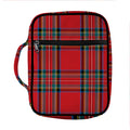 Stewart Tartan Scottish Pattern Print Front Pocket Bible Bag