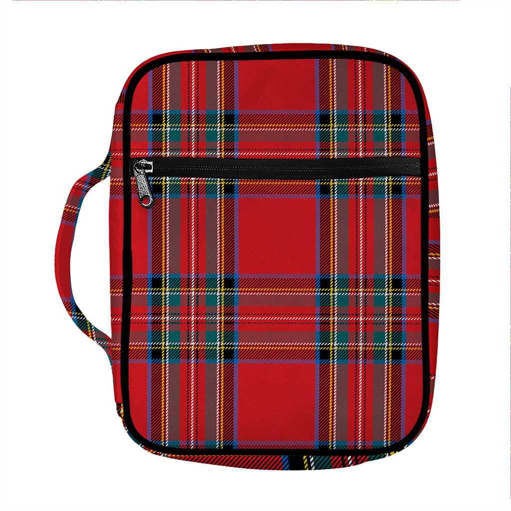 Stewart Tartan Scottish Pattern Print Front Pocket Bible Bag