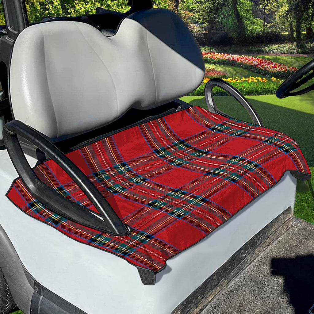 Stewart Tartan Scottish Pattern Print Golf Cart Seat Cover