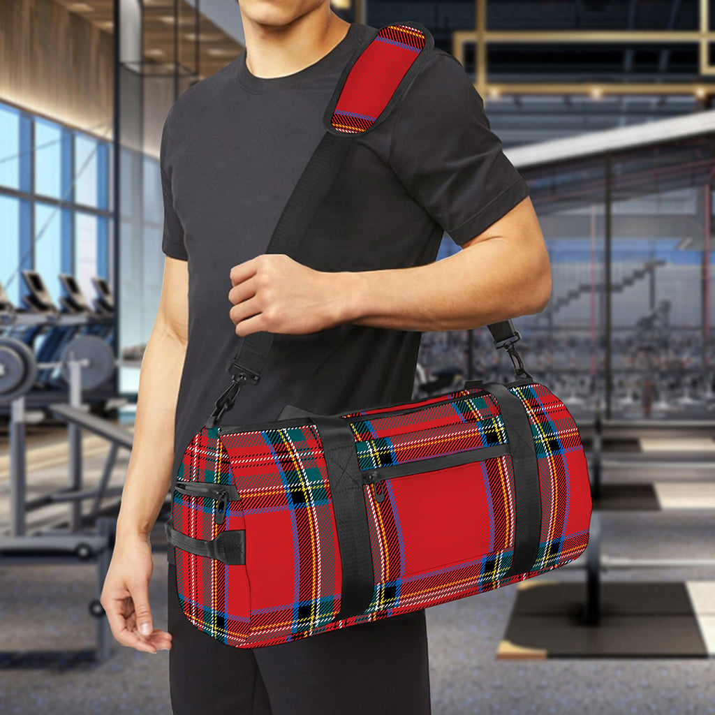 Stewart Tartan Scottish Pattern Print Gym Bag