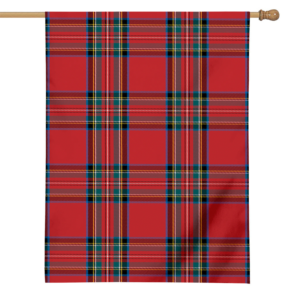 Stewart Tartan Scottish Pattern Print House Flag