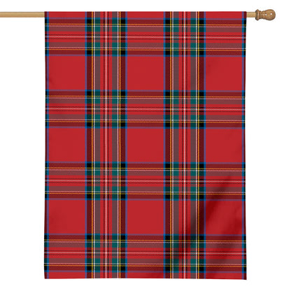 Stewart Tartan Scottish Pattern Print House Flag